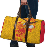 American Samoa Fautasi Race Travel Bag Aeto Pago Pago with Eagle Samoan Tribal Patterns