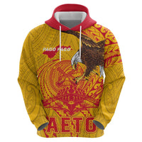 Personalized American Samoa Fautasi Race Zip Hoodie Aeto Pago Pago with Eagle Samoan Tribal Patterns LT03 - Polynesian Pride