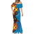 Fiji and Australia Together Mermaid Dress Tapa Tribal Tattoo mix Aboriginal Pattern
