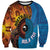 Fiji and Australia Together Sweatshirt Tapa Tribal Tattoo mix Aboriginal Pattern