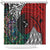 Tonga and New Zealand Together Shower Curtain Tongan Kupesi Ngatu Tattoo and Maori Paua Shell Pattern