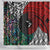 Tonga and New Zealand Together Shower Curtain Tongan Kupesi Ngatu Tattoo and Maori Paua Shell Pattern