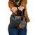 Samoa and New Zealand Together Shoulder Handbag Siapo Motif and Maori Paua Shell Pattern