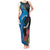Fiji and New Zealand Together Tank Maxi Dress Tapa Maori Tattoo mix Tagimoucia and Pohutukawa