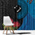 Fiji and New Zealand Together Window Curtain Tapa Maori Tattoo mix Tagimoucia and Pohutukawa