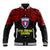 Vitis Central Dabaris Rugby Baseball Jacket Papua New Guinea Polynesian Tattoo LT03 Unisex Red - Polynesian Pride