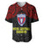 Vitis Central Dabaris Rugby Baseball Jersey Papua New Guinea Polynesian Tattoo LT03 Red - Polynesian Pride