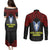 Vitis Central Dabaris Rugby Couples Matching Puletasi Dress and Long Sleeve Button Shirts Papua New Guinea Polynesian Tattoo LT03 - Polynesian Pride