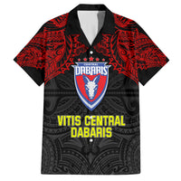 Vitis Central Dabaris Rugby Family Matching Short Sleeve Bodycon Dress and Hawaiian Shirt Papua New Guinea Polynesian Tattoo LT03 Dad's Shirt - Short Sleeve Red - Polynesian Pride