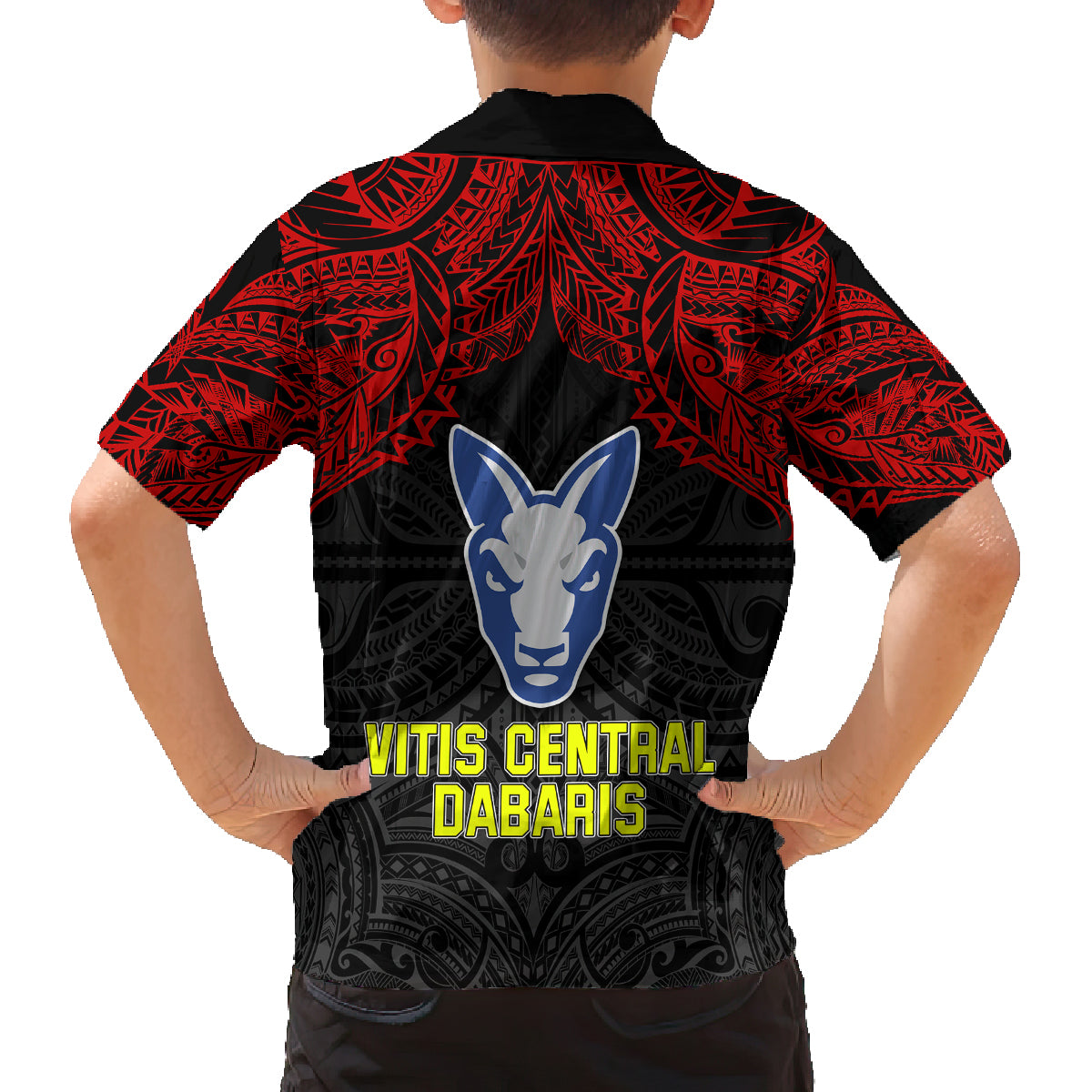 Vitis Central Dabaris Rugby Family Matching Tank Maxi Dress and Hawaiian Shirt Papua New Guinea Polynesian Tattoo LT03 - Polynesian Pride