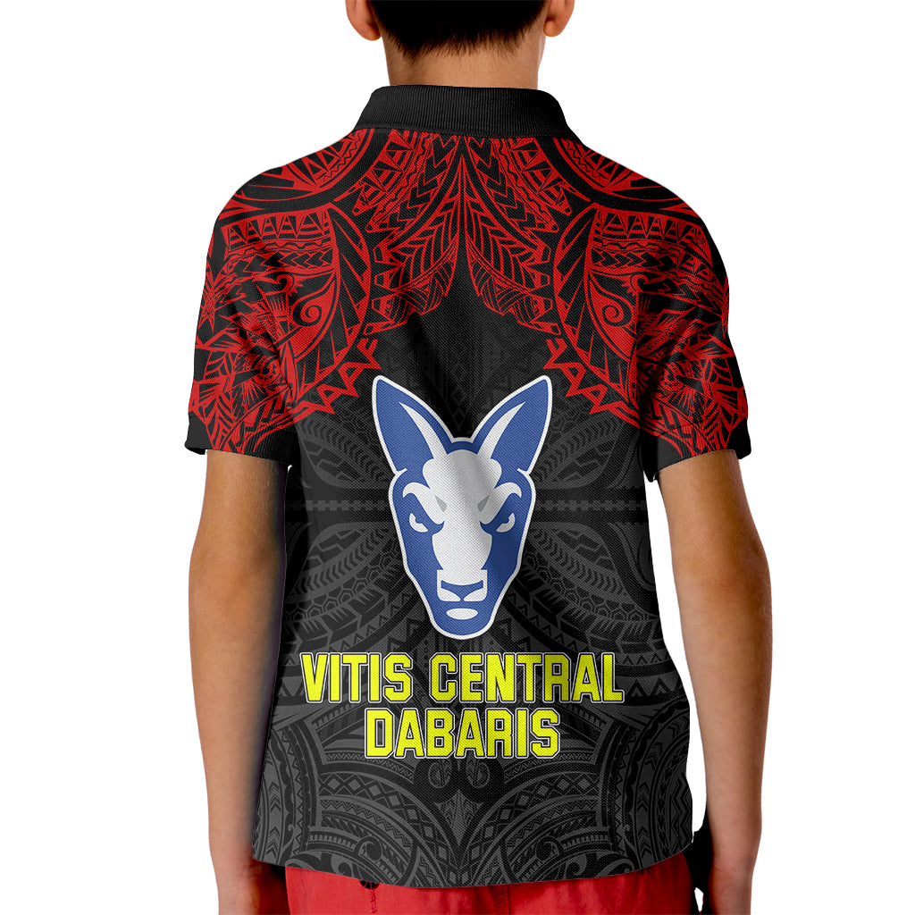 Vitis Central Dabaris Rugby Kid Polo Shirt Papua New Guinea Polynesian Tattoo LT03 - Polynesian Pride
