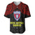 Custom Vitis Central Dabaris Rugby Baseball Jersey Papua New Guinea Polynesian Tattoo LT03 Red - Polynesian Pride