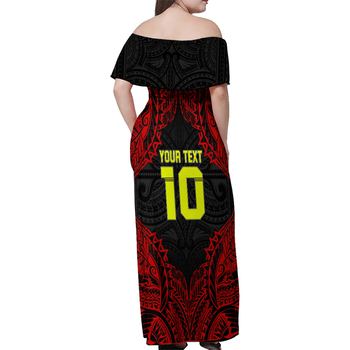 Custom Vitis Central Dabaris Rugby Family Matching Off Shoulder Maxi Dress and Hawaiian Shirt Papua New Guinea Polynesian Tattoo LT03 - Polynesian Pride