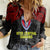 Custom Vitis Central Dabaris Rugby Women Casual Shirt Papua New Guinea Polynesian Tattoo LT03 Female Red - Polynesian Pride
