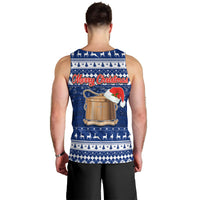 Tokelau Christmas Men Tank Top Santa Claus Tokelau Flag and Coat of Arms with Polynesian Pattern LT03 - Polynesian Pride