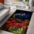 New Zealand ANZAC Day Area Rug Pohutukawa Flower and Tui Bird LT03 - Polynesian Pride