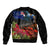 New Zealand ANZAC Day Bomber Jacket Pohutukawa Flower and Tui Bird LT03 - Polynesian Pride