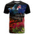New Zealand ANZAC Day T Shirt Pohutukawa Flower and Tui Bird LT03 Black - Polynesian Pride
