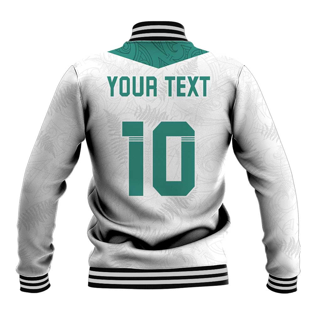 Custom New Zealand Football Baseball Jacket Go All Silver Ferns - Towards World Cup 2026