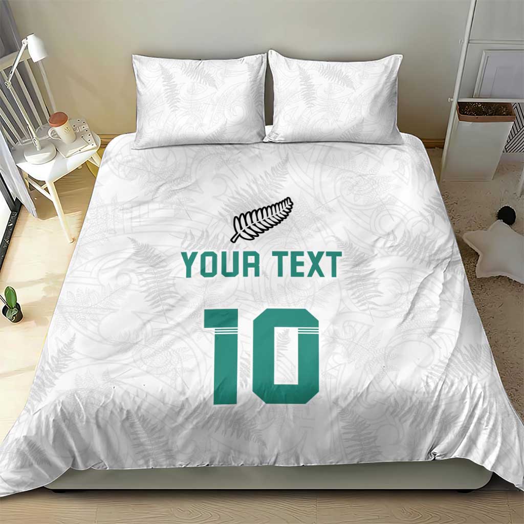 Custom New Zealand Football Bedding Set Go All Silver Ferns - Towards World Cup 2026