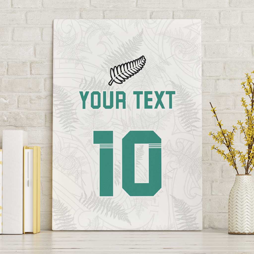 Custom New Zealand Football Canvas Wall Art Go All Silver Ferns - Towards World Cup 2026