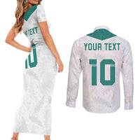 Custom New Zealand Football Couples Matching Short Sleeve Bodycon Dress and Long Sleeve Button Shirt Go All Silver Ferns - Towards World Cup 2026