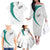 Custom New Zealand Football Family Matching Off The Shoulder Long Sleeve Dress and Hawaiian Shirt Go All Silver Ferns - Towards World Cup 2026