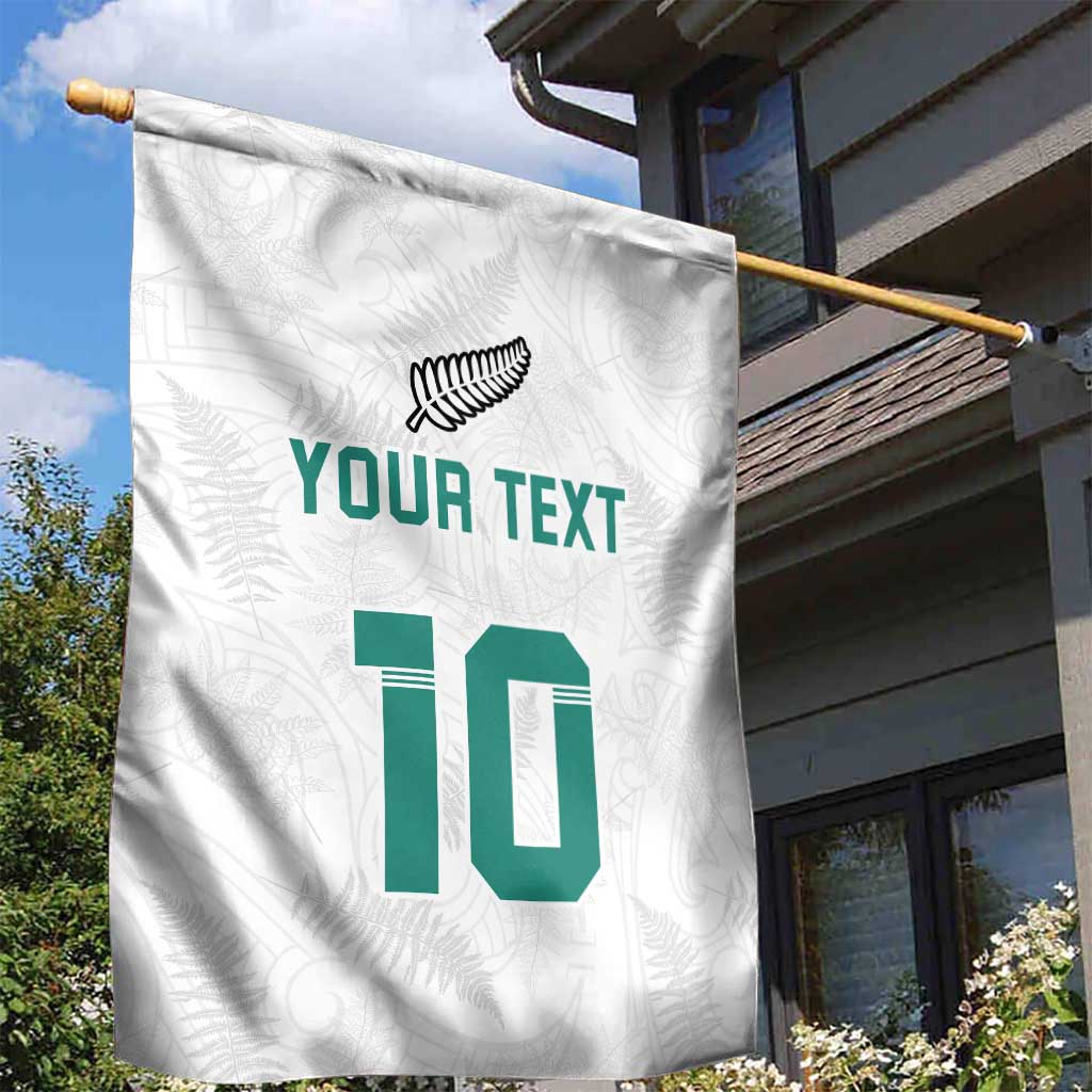 Custom New Zealand Football Garden Flag Go All Silver Ferns - Towards World Cup 2026