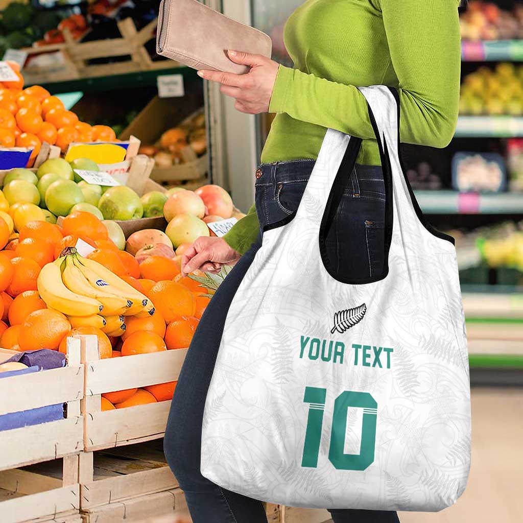 Custom New Zealand Football Grocery Bag Go All Silver Ferns - Towards World Cup 2026