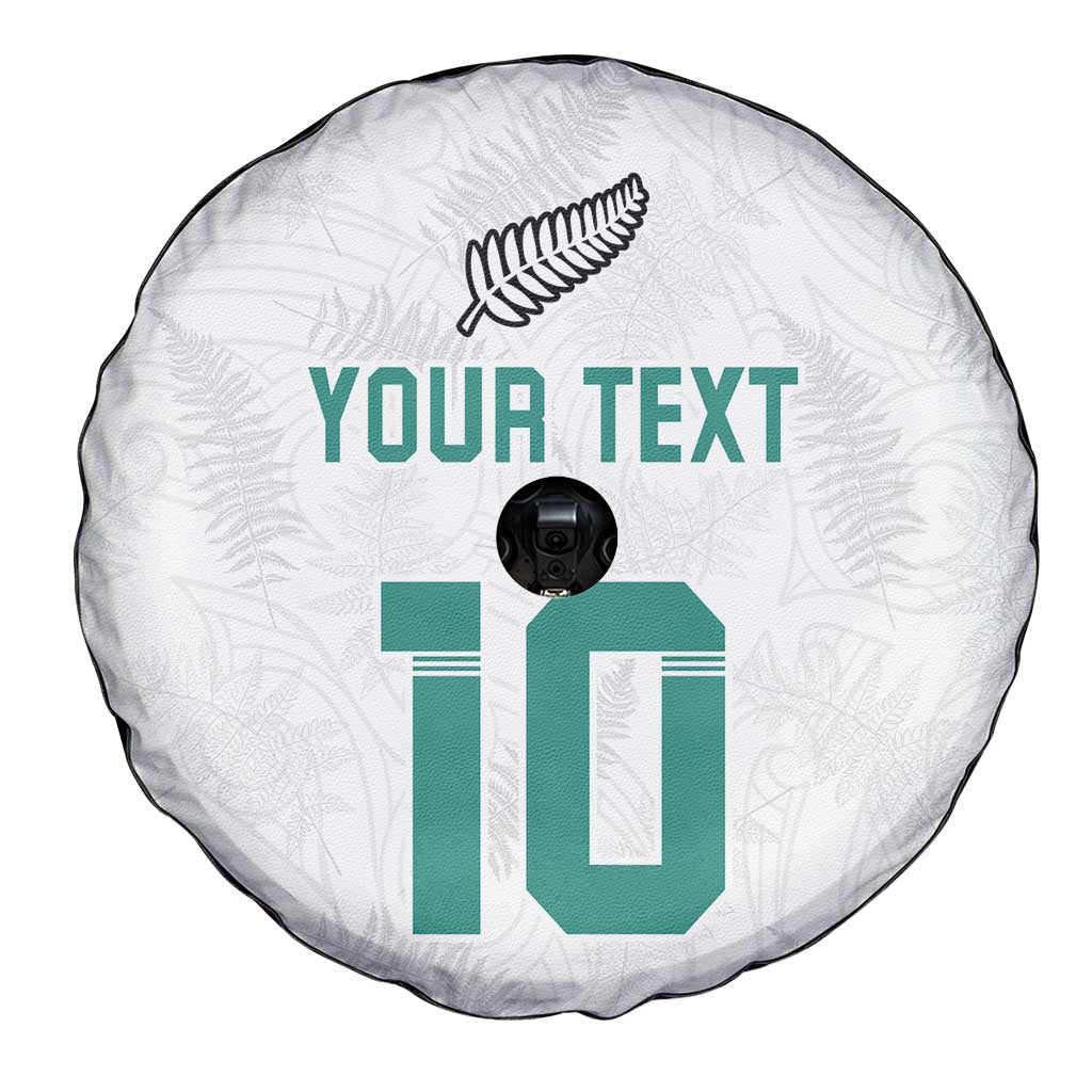 Custom New Zealand Football Spare Tire Cover Go All Silver Ferns - Towards World Cup 2026