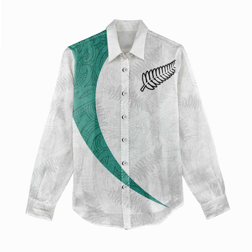 Custom New Zealand Football Women Casual Shirt Go All Silver Ferns - Towards World Cup 2026