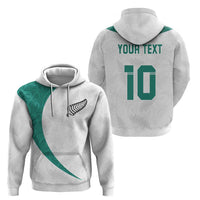 Custom New Zealand Football Zip Hoodie Go All Silver Ferns - Towards World Cup 2026
