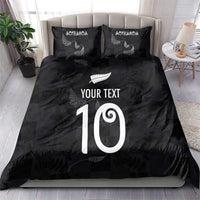 Custom New Zealand Rugby Bedding Set All Silver Ferns Blacks