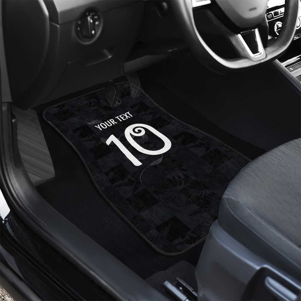 Custom New Zealand Rugby Car Mats All Silver Ferns Blacks