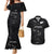Custom New Zealand Rugby Couples Matching Mermaid Dress and Hawaiian Shirt All Silver Ferns Blacks