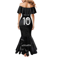 Custom New Zealand Rugby Family Matching Mermaid Dress and Hawaiian Shirt All Silver Ferns Blacks