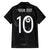 Custom New Zealand Rugby Family Matching Off The Shoulder Long Sleeve Dress and Hawaiian Shirt All Silver Ferns Blacks