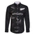 Custom New Zealand Rugby Family Matching Off The Shoulder Long Sleeve Dress and Hawaiian Shirt All Silver Ferns Blacks