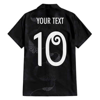 Custom New Zealand Rugby Family Matching Puletasi and Hawaiian Shirt All Silver Ferns Blacks