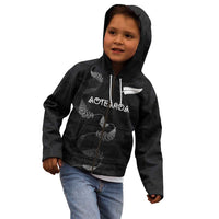 Custom New Zealand Rugby Kid Hoodie All Silver Ferns Blacks