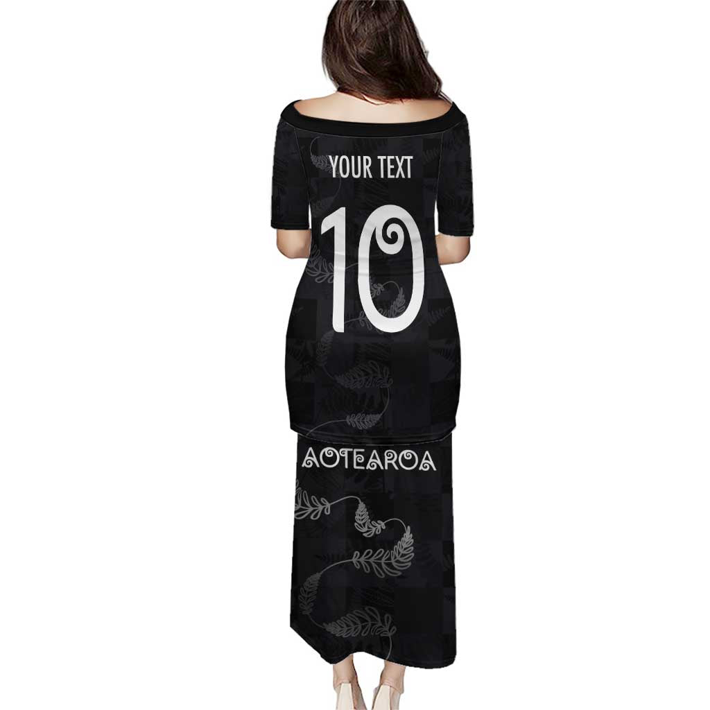 Custom New Zealand Rugby Puletasi All Silver Ferns Blacks