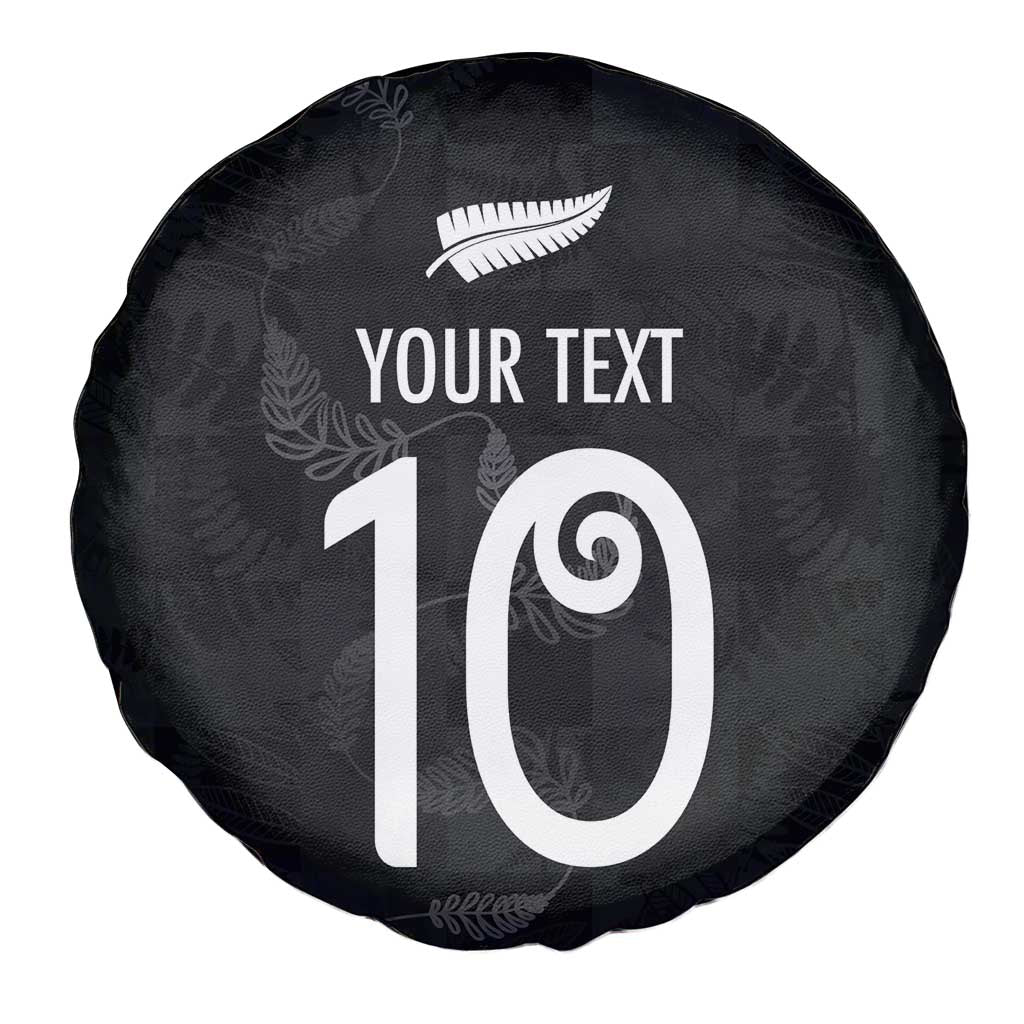 Custom New Zealand Rugby Spare Tire Cover All Silver Ferns Blacks