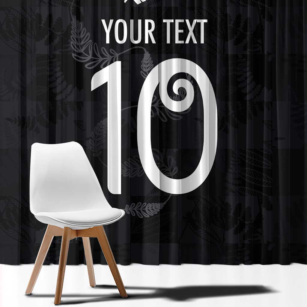 Custom New Zealand Rugby Window Curtain All Silver Ferns Blacks