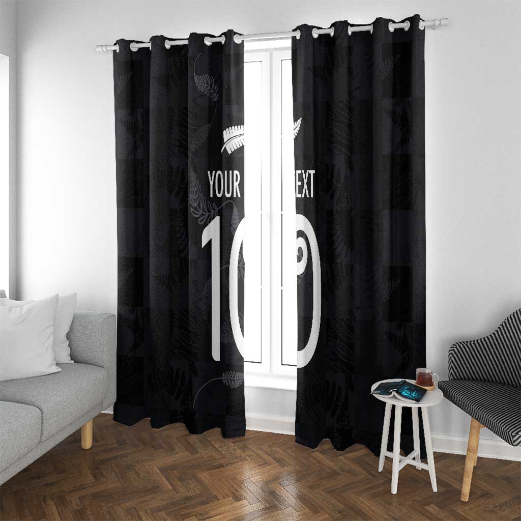 Custom New Zealand Rugby Window Curtain All Silver Ferns Blacks