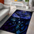 New Zealand Matariki Area Rug Maori Pattern and Matariki Sky Night