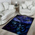 New Zealand Matariki Area Rug Maori Pattern and Matariki Sky Night