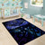 New Zealand Matariki Area Rug Maori Pattern and Matariki Sky Night