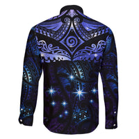 New Zealand Matariki Family Matching Short Sleeve Bodycon Dress and Hawaiian Shirt Maori Pattern and Matariki Sky Night LT03 - Polynesian Pride