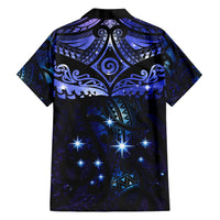 New Zealand Matariki Hawaiian Shirt Maori Pattern and Matariki Sky Night