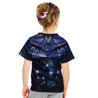 New Zealand Matariki Kid T Shirt Maori Pattern and Matariki Sky Night